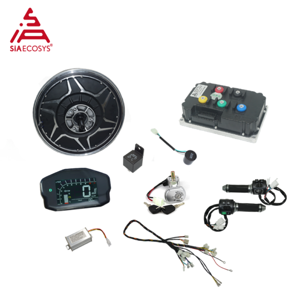 QSMOTOR New QS268 9000W 12*3.0inch V5 72V 130kph Hot Sale BLDC Hub Motor with ND72850 Controller Kits for Electric Motorcycle