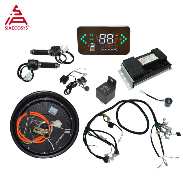 SIAECOSYS/QS212 10inch 1000W+ZWK060032A Kits QS212 1000W 10*2.15inch V1.12 60V Hub Motor Kit with ZWK060032A Controller